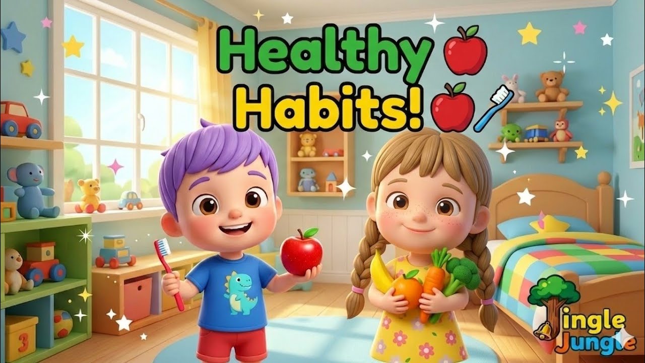 Morning Routine & Good Habits for Kids 🍎🪥 Independence Songs with Max & Mia | Jingle Jungle 