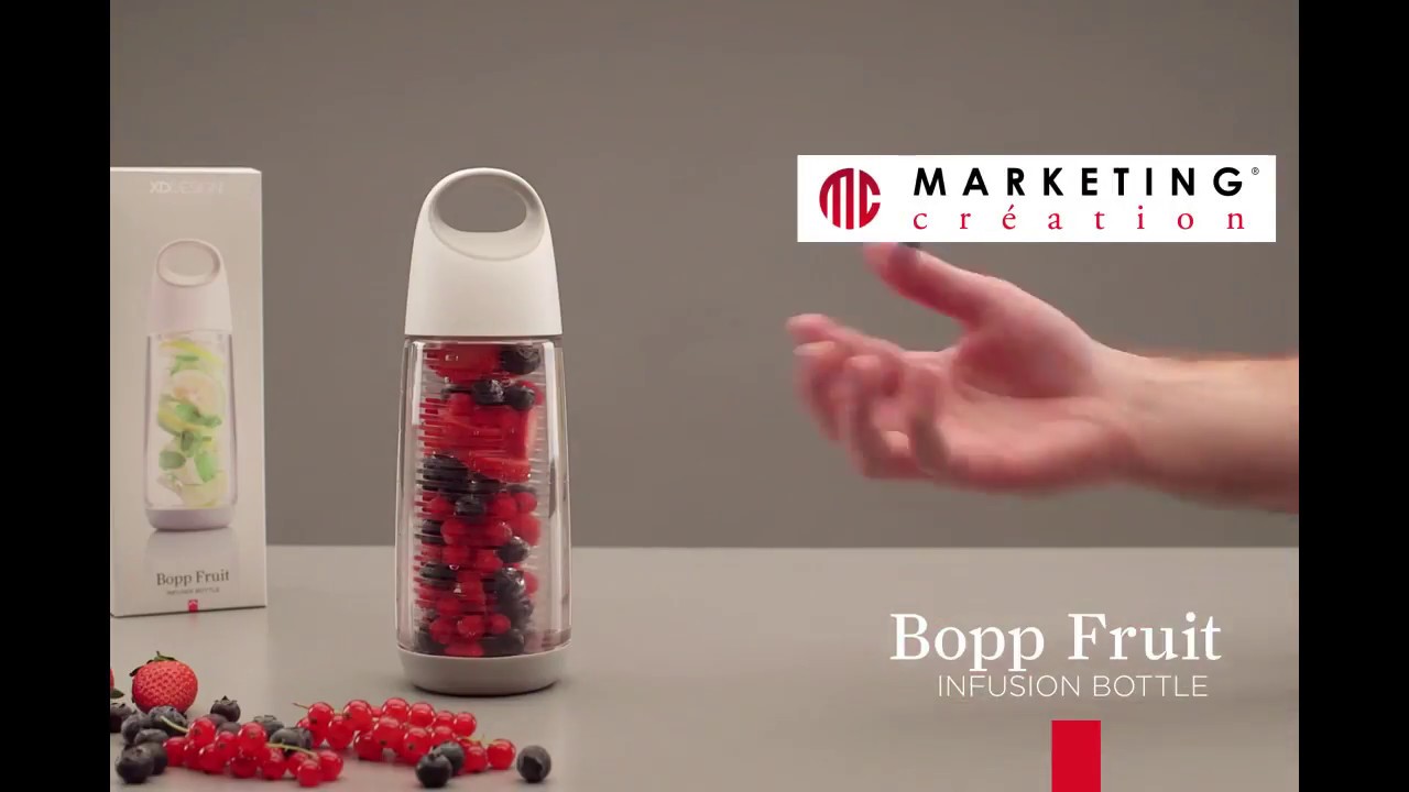 Id&eacute;e objet publicitaire : la bouteille avec infuseur
