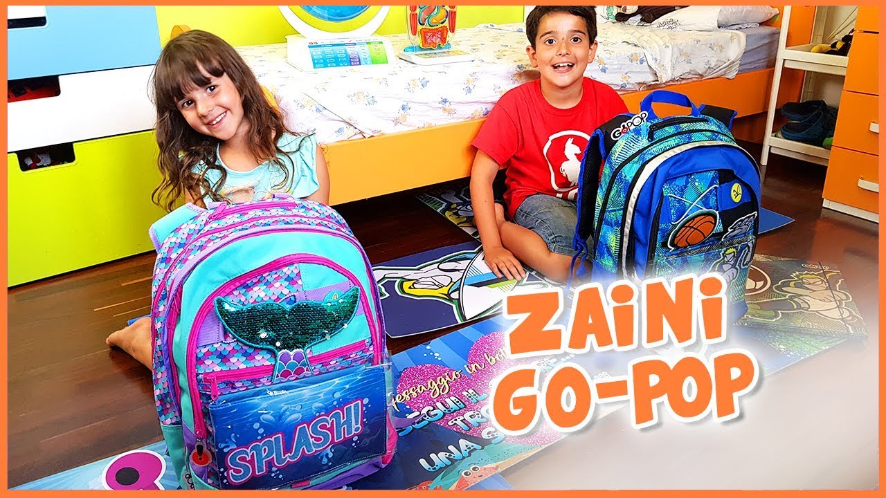 I nostri zaini per la scuola! 😍 (Nuovi GoPop per Alyssa e Daniel)