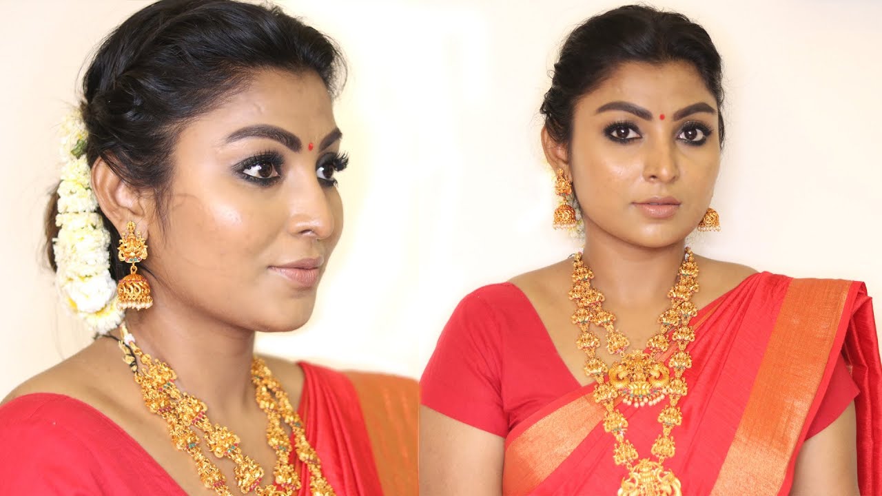 Nayanthara Inspired Makeup and Hairstyle Look in Tamil | Rose Tamil Beauty and Makeup