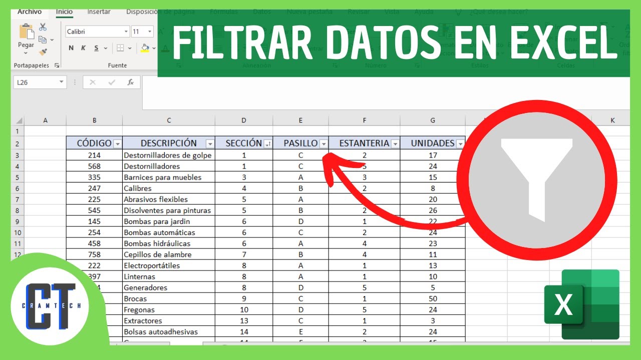 Como Filtrar y Ordenar Datos en Excel