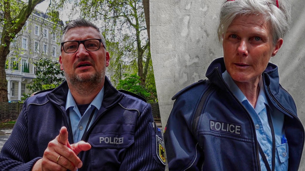 GERMAN FEDERAL POLICE SAY NOT ALLOWED, AND DEMAND I STOP FILMING!!!! - German Embassy London 🇩🇪