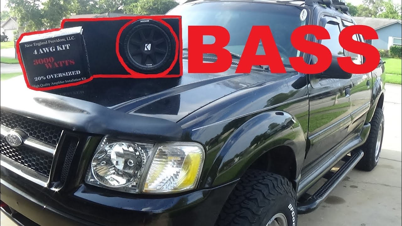 EXPLORER SPORT TRAC (BASS) SUBWOOFER / AMP INSTALL STEREO UPGRADE