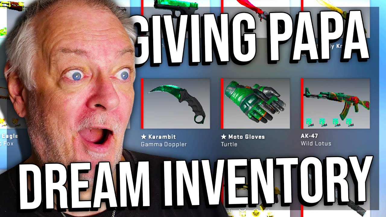 GIVING MY DAD HIS DREAM CS:GO INVENTORY!