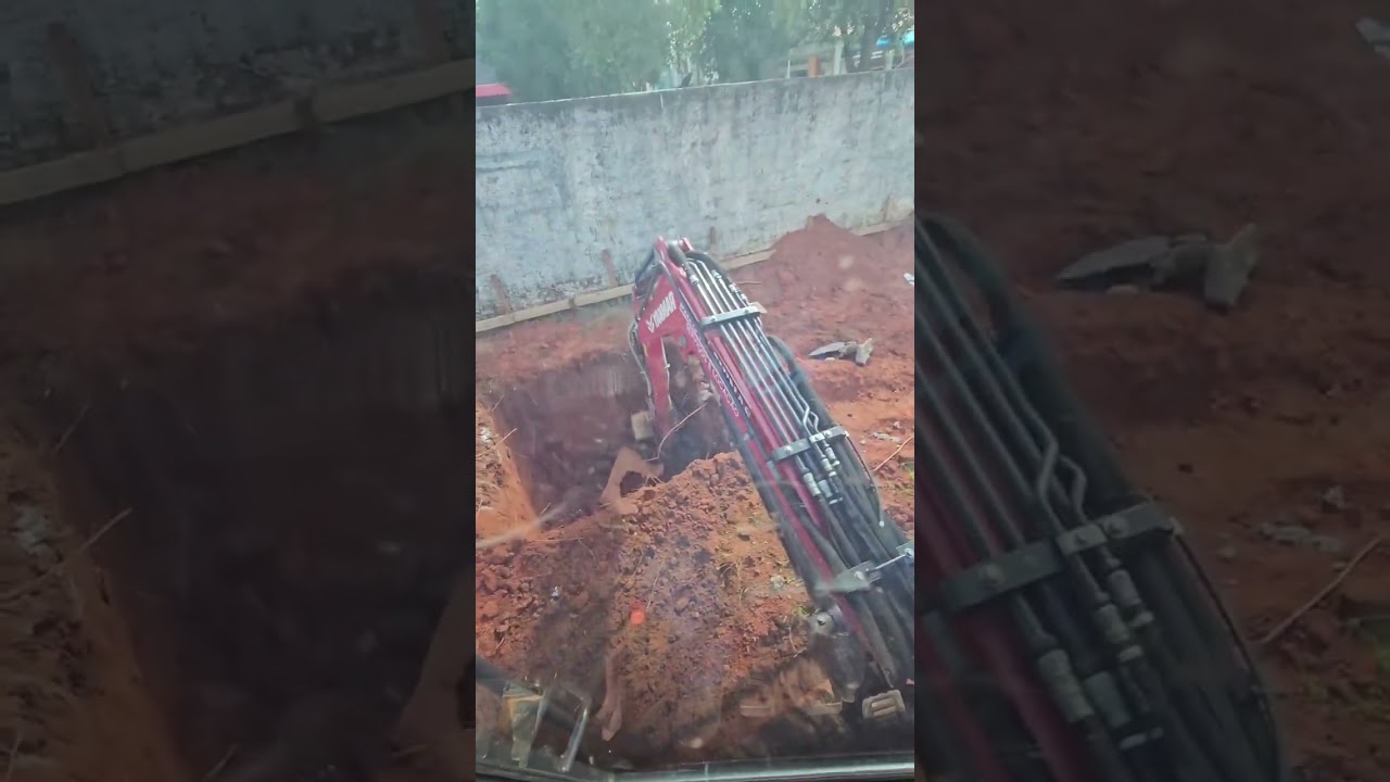 Escavação de sapatas yanmar vio38 