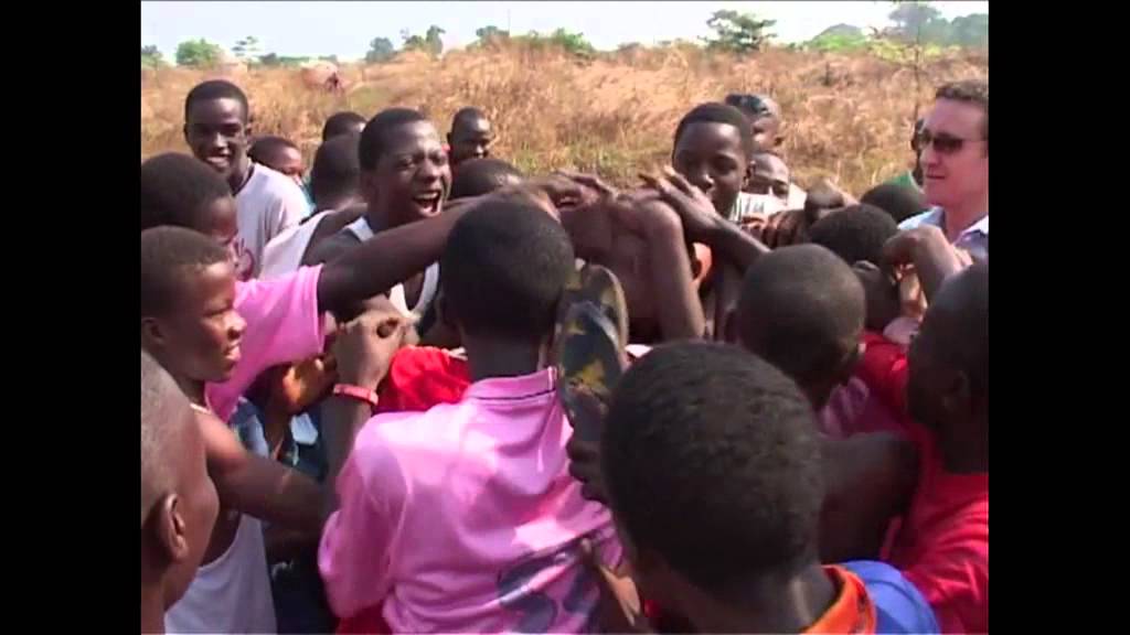 David Beckham surprises young footballers in Sierra Leone