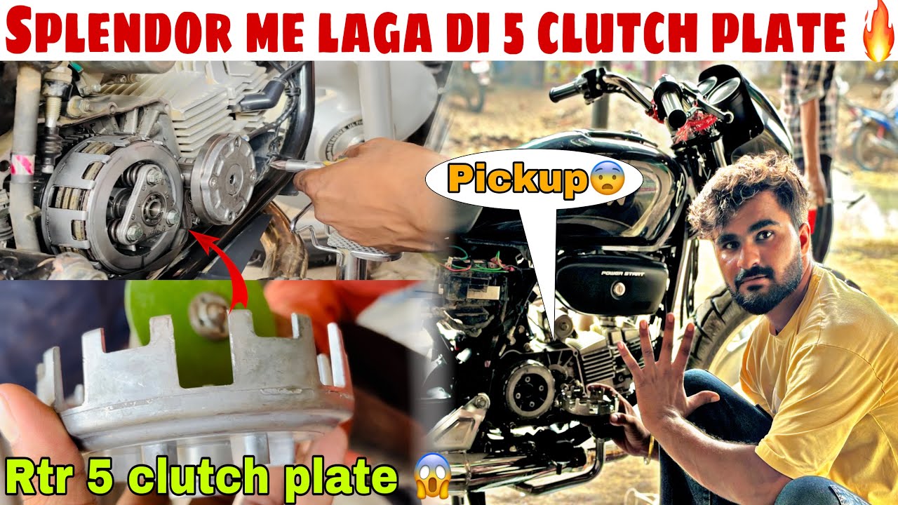 Splendor Bs6 5 Clutch Plate Install🔥 || Speed 110 Plus 😱|| Pickup Increase🚀|| First Time On Youtube😍