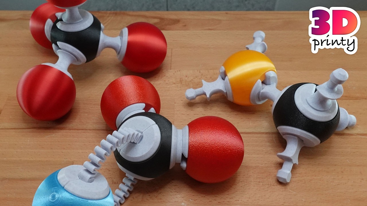 3D Printed Giant Molecular Kit #education #publicdomain  #3dprinting