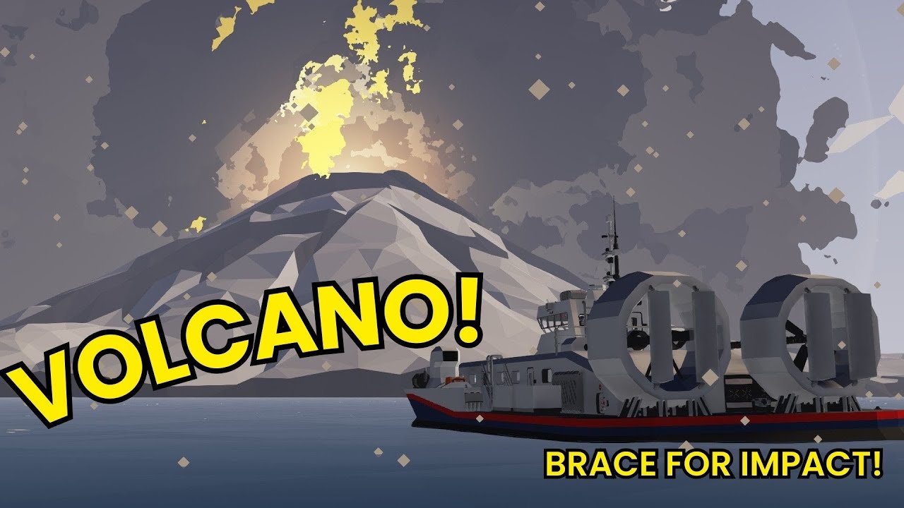 My Hovercraft SINKS From A VOLCANO In Stormworks!