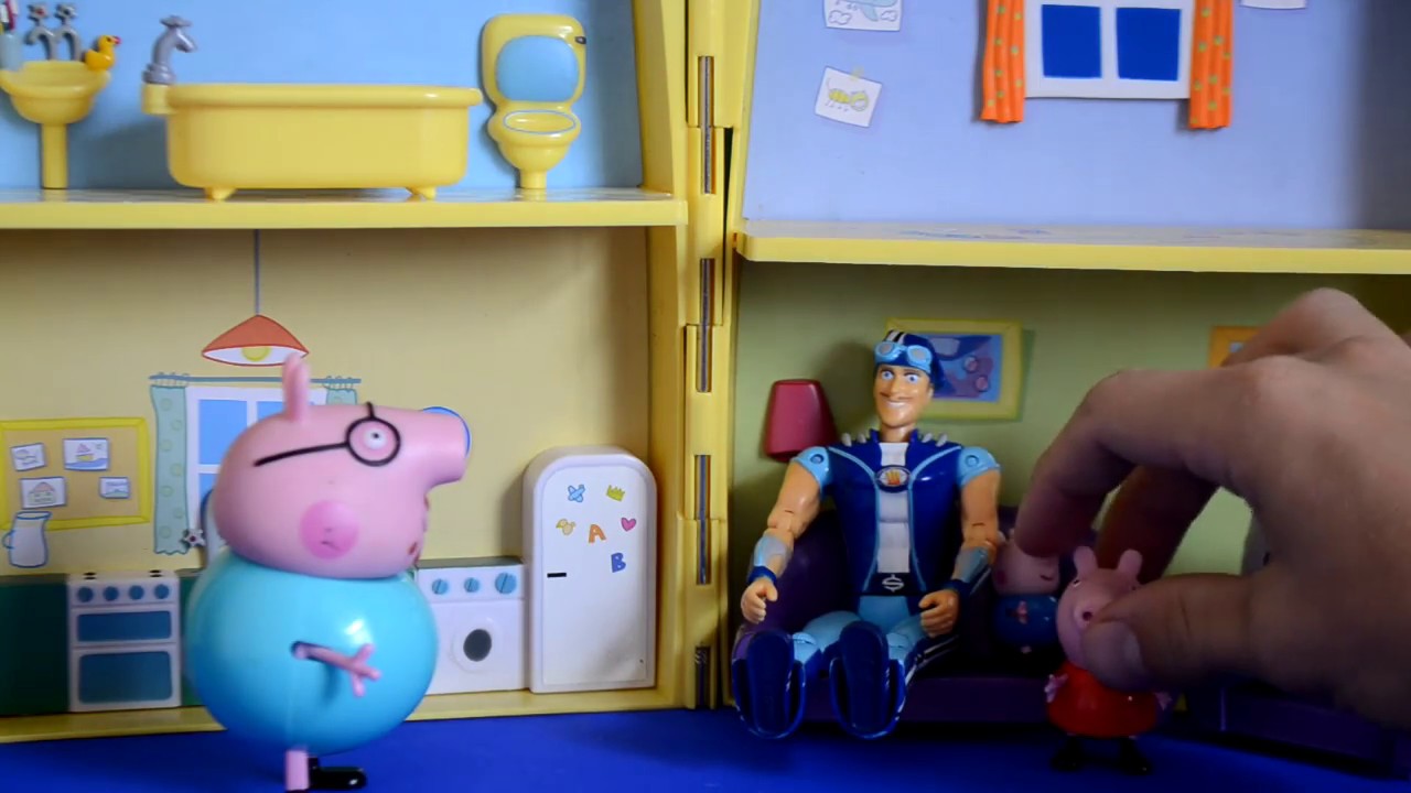 Peppa Pig Episode Lazy Town Sportacus Special Kinder Surprise Egg Story AMAZING