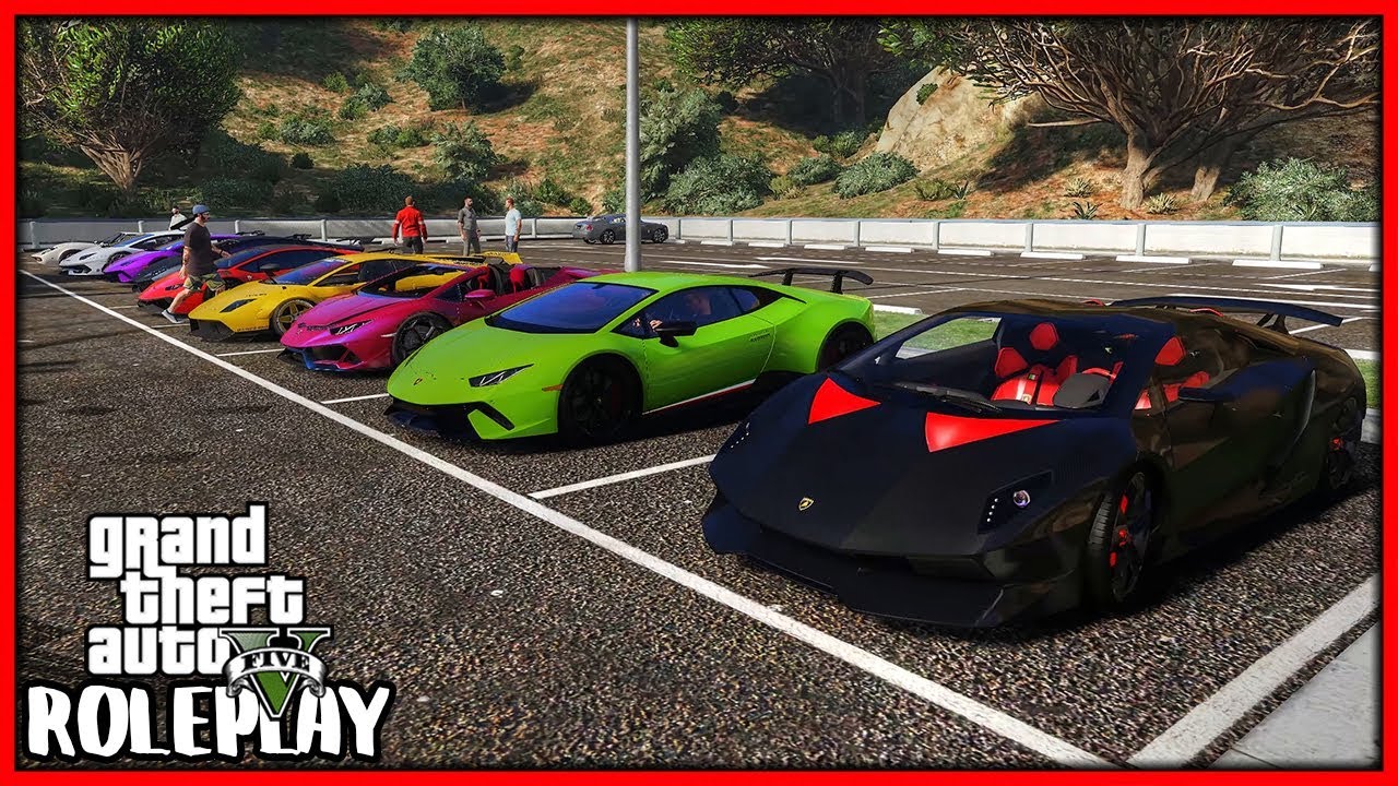 GTA 5 Roleplay - 'RARE' Lamborghini Only Car Meet | RedlineRP #692