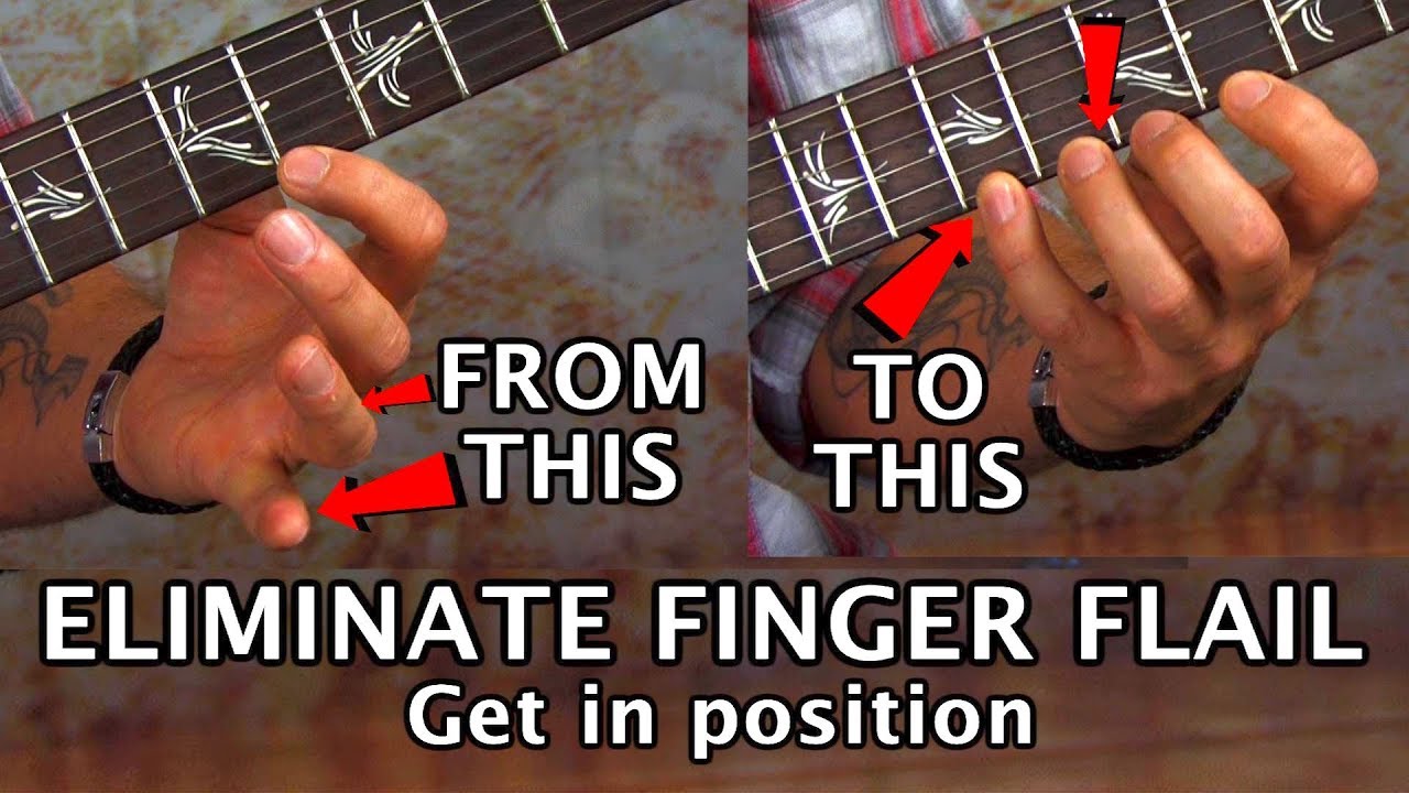 Best guitar exercise to kill pinky & finger flail - get in position training