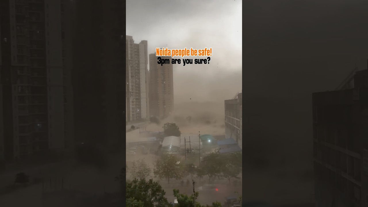 Scary Moment: Dust Storm Hits Noida at 3PM ⚠️ #shorts