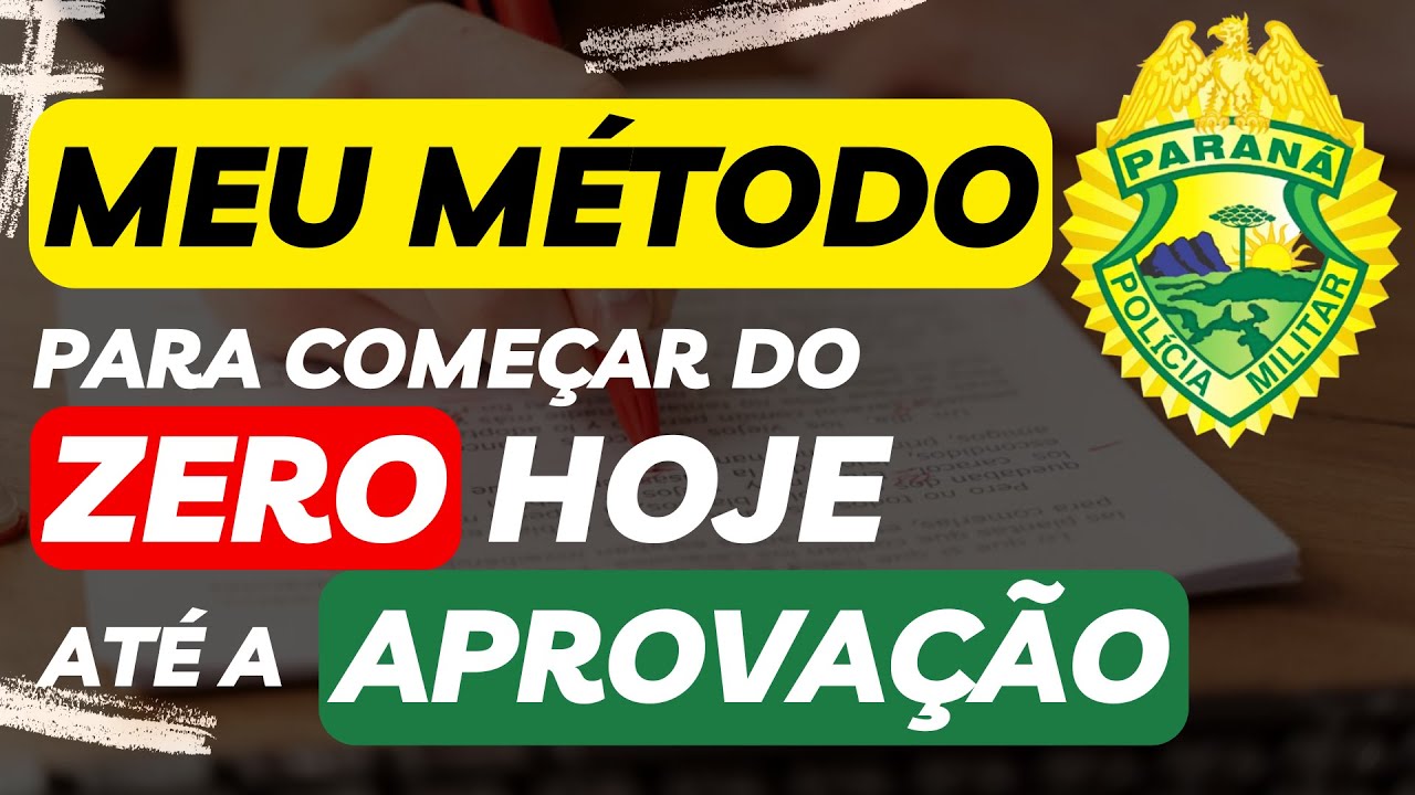 Como ESTUDAR DO ZERO para o CONCURSO com POUCO TEMPO: PMPR soldado