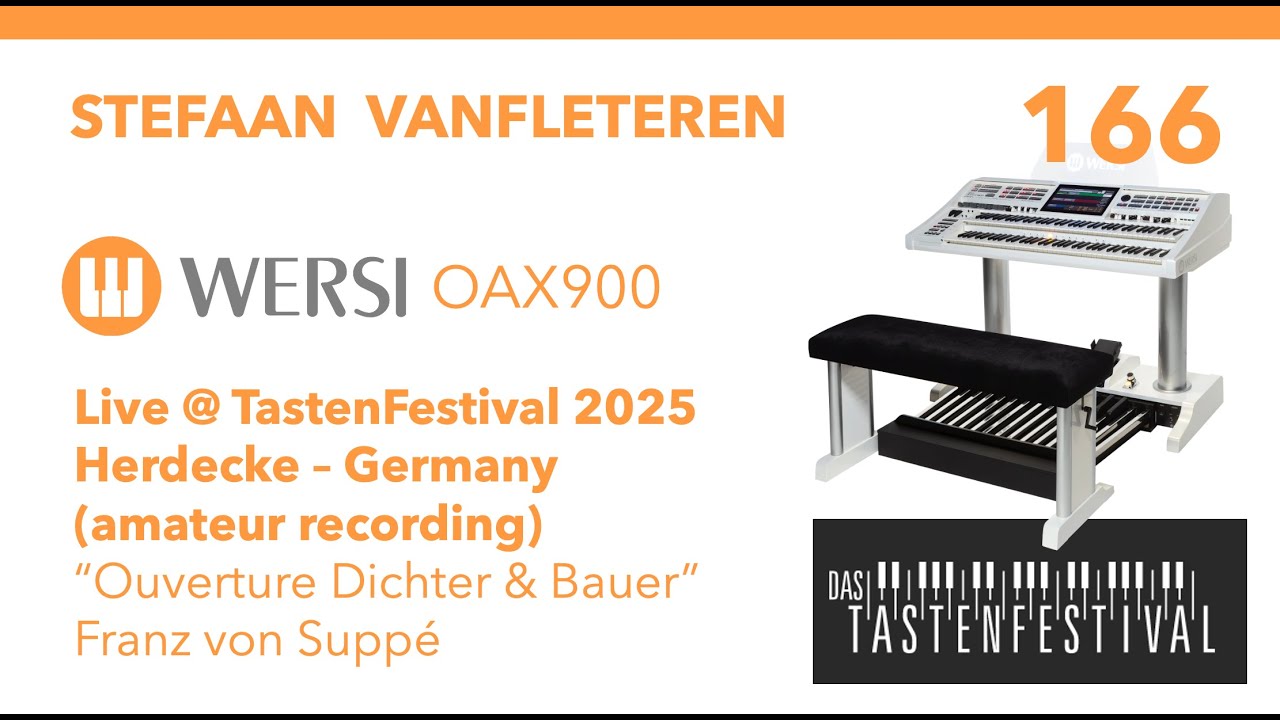 Stefaan Vanfleteren Live atTastenfestival Herdecke 2025 - Ouverture Poet & Peasant-Frans von Suppé