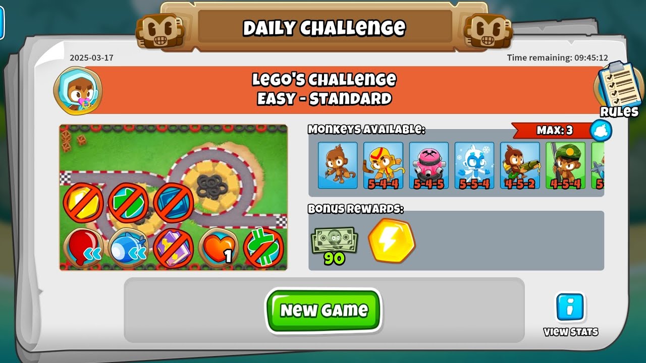 BTD6 | Advanced Challenge | Lego's Challenge | Easy | Standard | Bloons TD6 Mobile