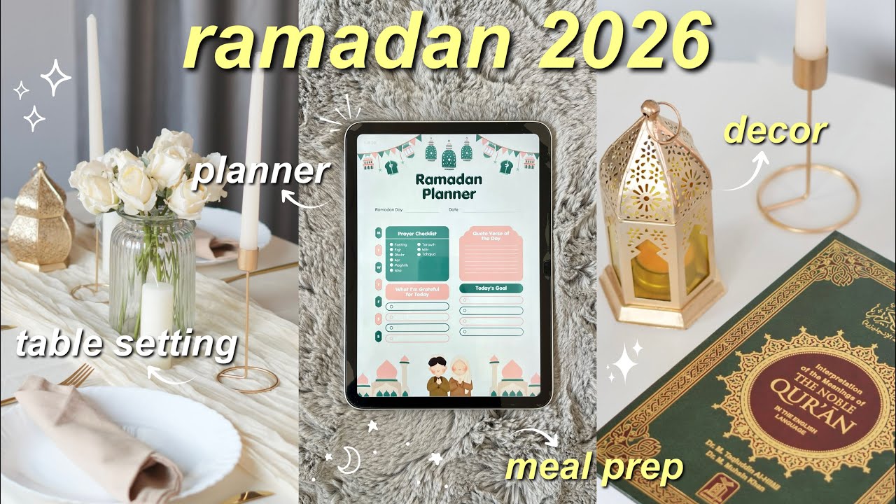 ramadan preparation vlog | decorations, setting up the table, meal prep & more 🌙🤍✨