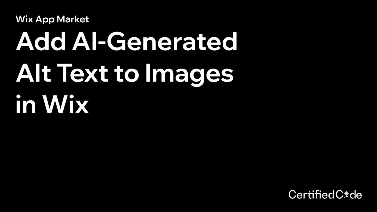 How to Add AI Generated Alt Text to Images in Wix