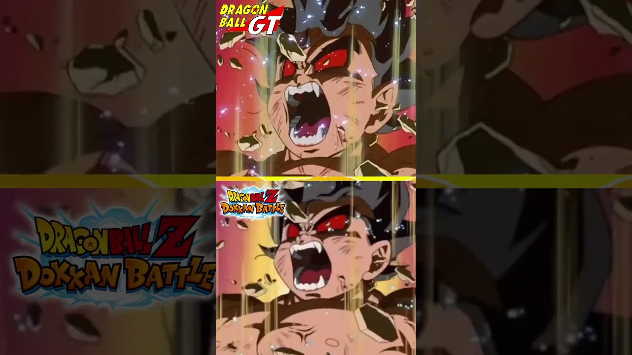 GOKU TRANSFORMS INTO GIANT GOLDEN APE!  DOKKAN/DRAGON BALL GT COMPARISON #shorts #dokkanbattle #goku