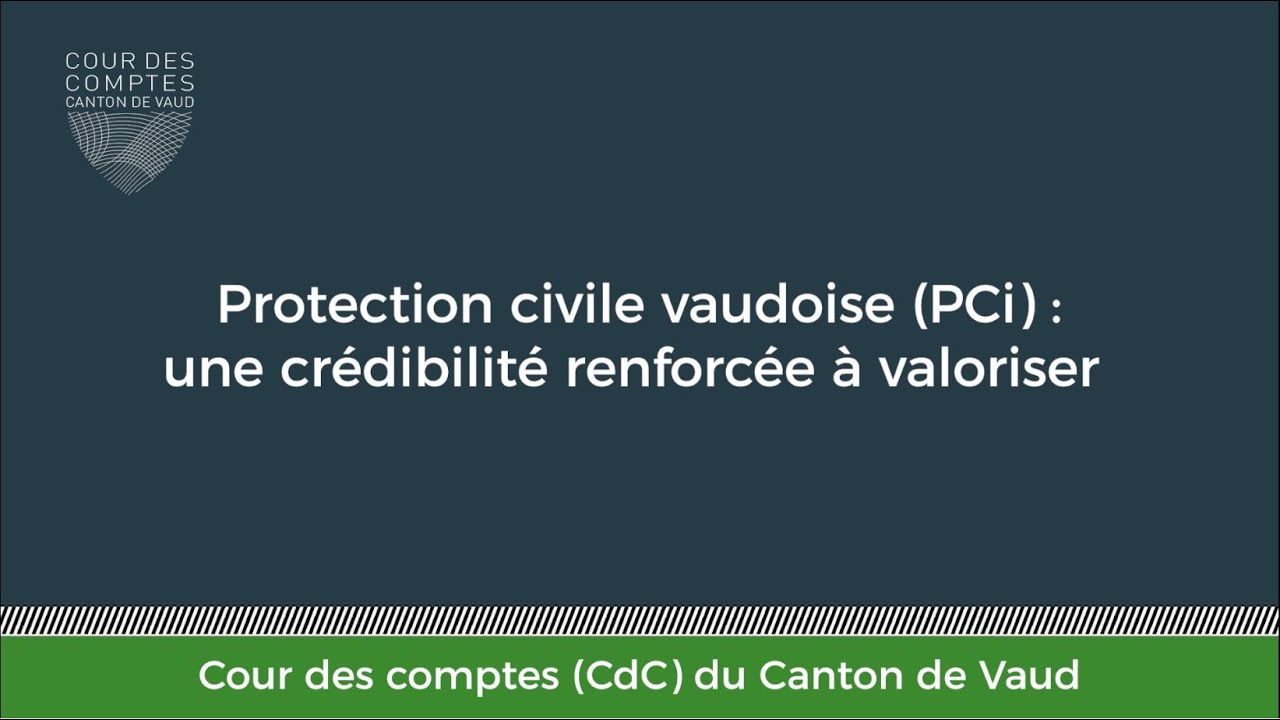 Audit de performance de la Protection civile vaudoise (PCi)