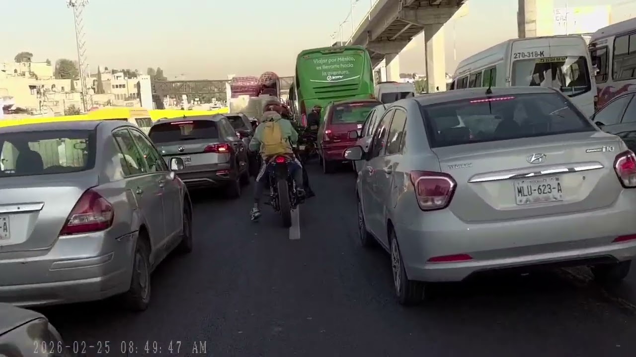 Un día normal de trafico hacia la CDMX - México-Puebla, Zaragoza, metro Puebla - Ahora sí le pise!!