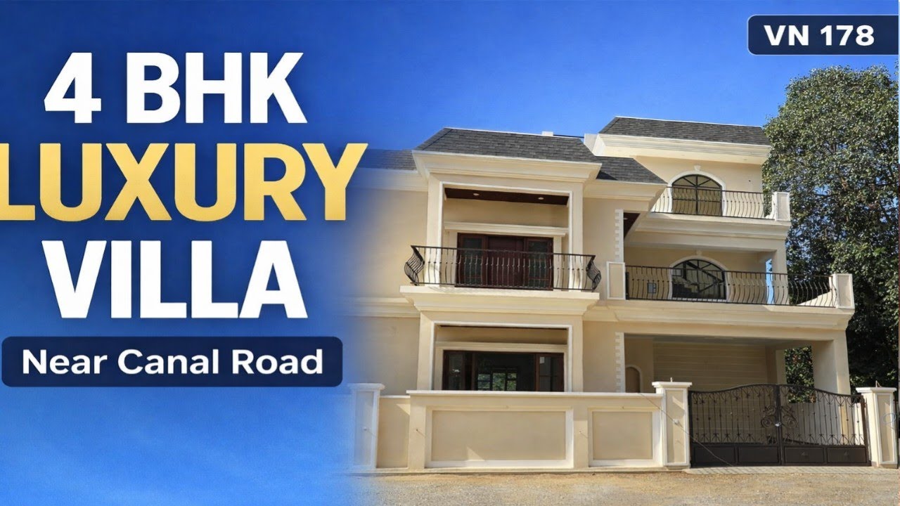 Experience luxury living in this stunning 4 BHK villa, perfectly located near Canal Road, Dehradun 🏡