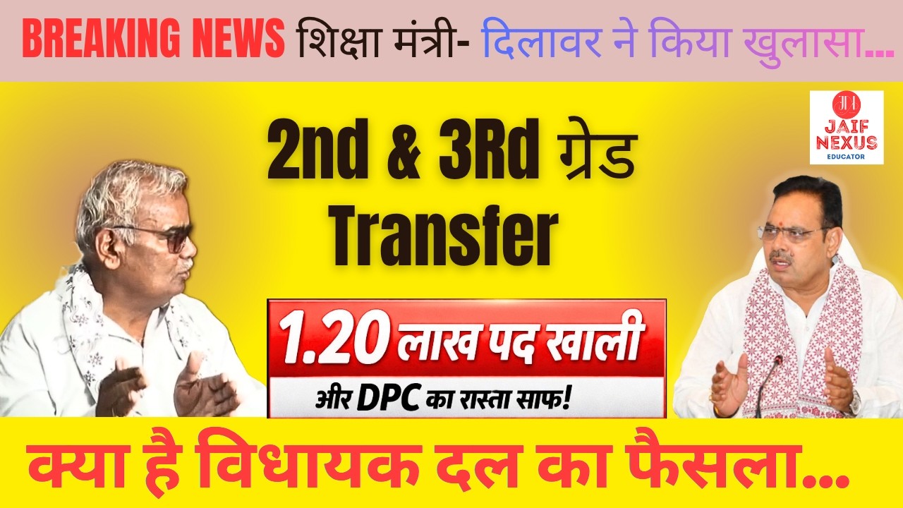 शिक्षकों के लिए खुशखबरी! 1.20 लाख पदों पर भर्ती और DPC अपडेट | क्या होंगे 3rd Grade ट्रांसफर?
