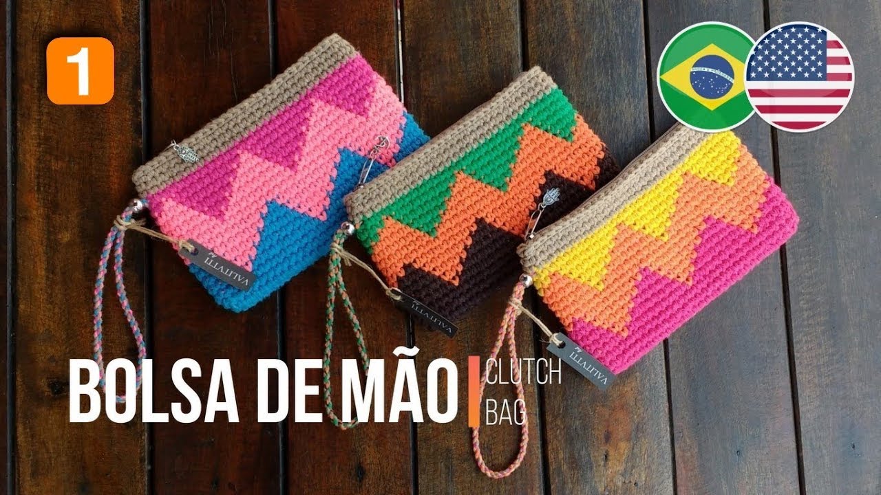 TUTORIAL CROCHÊ - Bolsa de Mão/Clutch Bag (Parte 1)