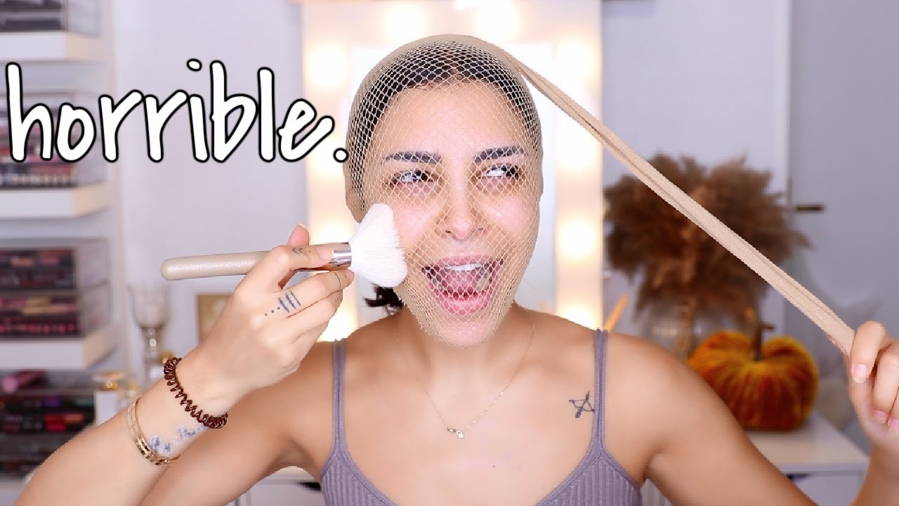 PIRE CHALLENGE EVER : SE MAQUILLER AVEC UN COLLANT SUR LA TETE 🤦🏻‍♀️