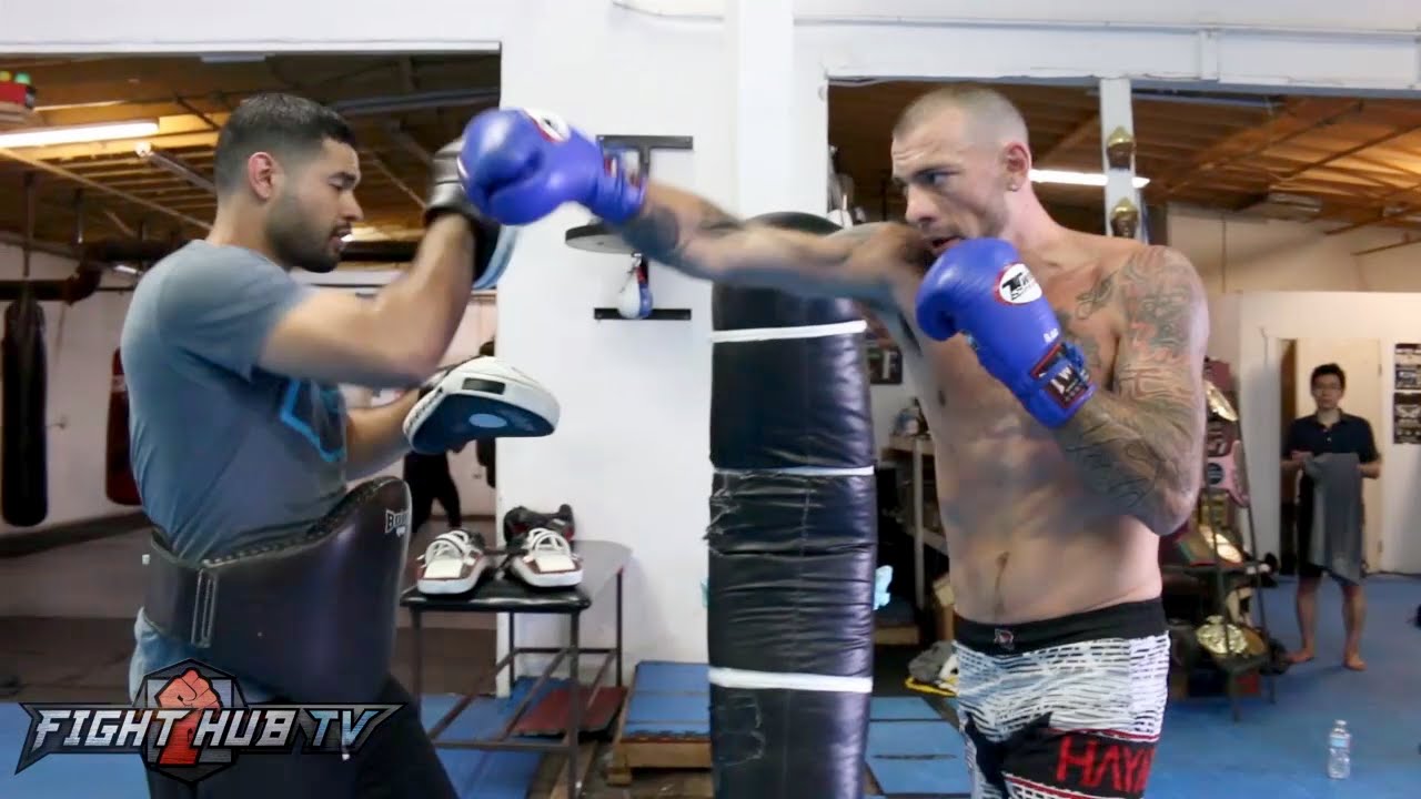 Joe Schilling shows speed & power on mitts days ahead of Bellator kickboxing debut