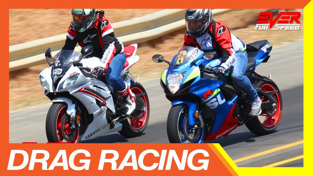 Suzuki GSXR 600 vs Yamaha R6 🔥 DRAG RACING 🔥 DUELO DE MOTOS 🏍🚦🏍
