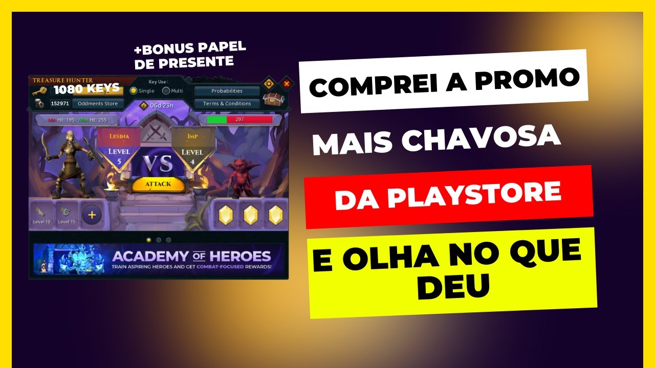 Abrindo 1080 Treasure Hunter Keys Academy of Heroes promo