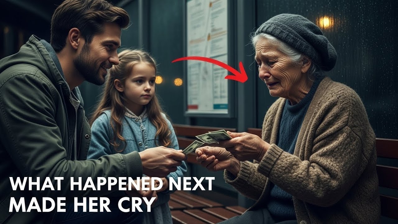 Poor Single Dad Gave His Last $10 to An Old Woman In The Subway. Until She Did What No One Expected.