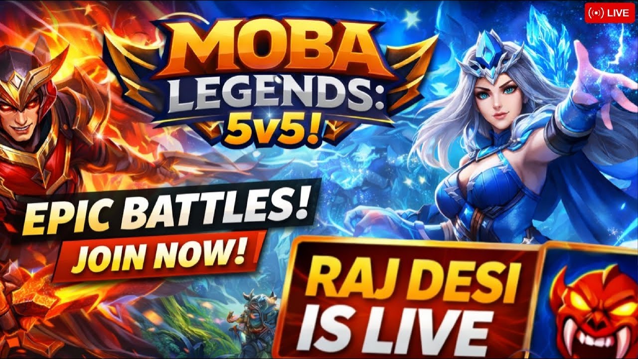 🔴 MOBA LEGENDS 5V5 LIVE STREAM / Epic Battles Join Now!#MOBALive#5v5Battle#MobileGaming#LiveG