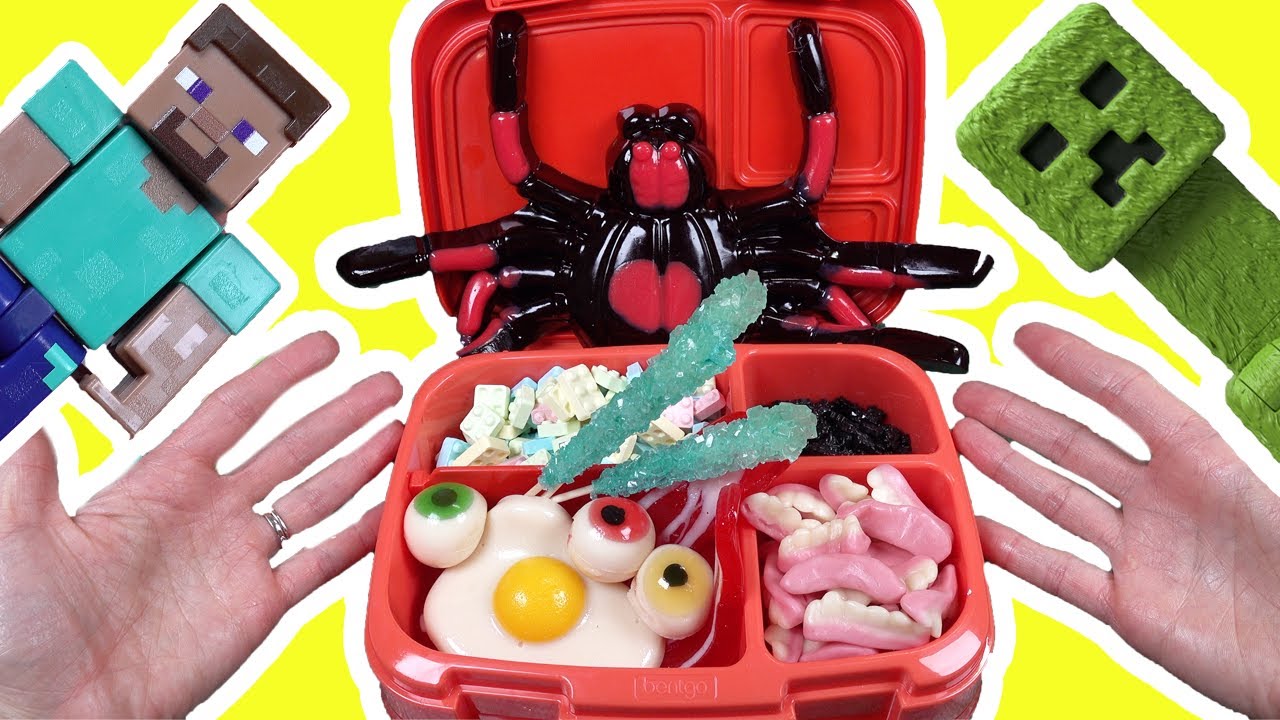 Minecraft Movie Steve Packs School Lunch with Dennis and Creeper Dolls at the House Game