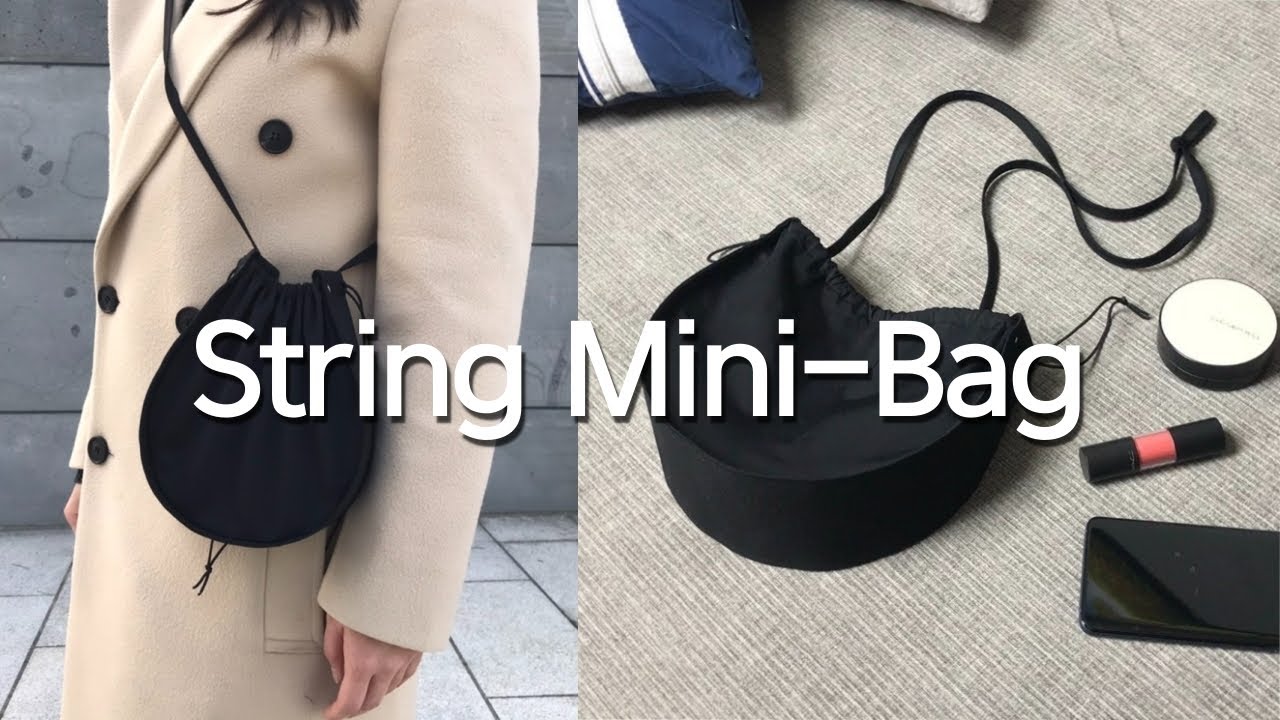 DIY 스트링 미니백 만들기 ㅣ출력무료패턴ㅣ직접 디자인ㅣ작지만 실용적인 디자인 // Make a sting mini bag