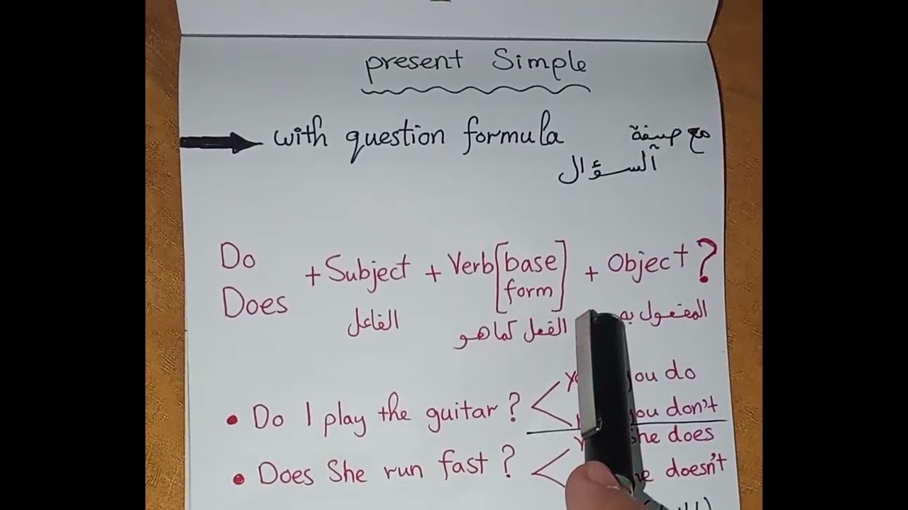 شرح ال present simple مع صيغة السؤال ، قمة السهولة 🤩💪