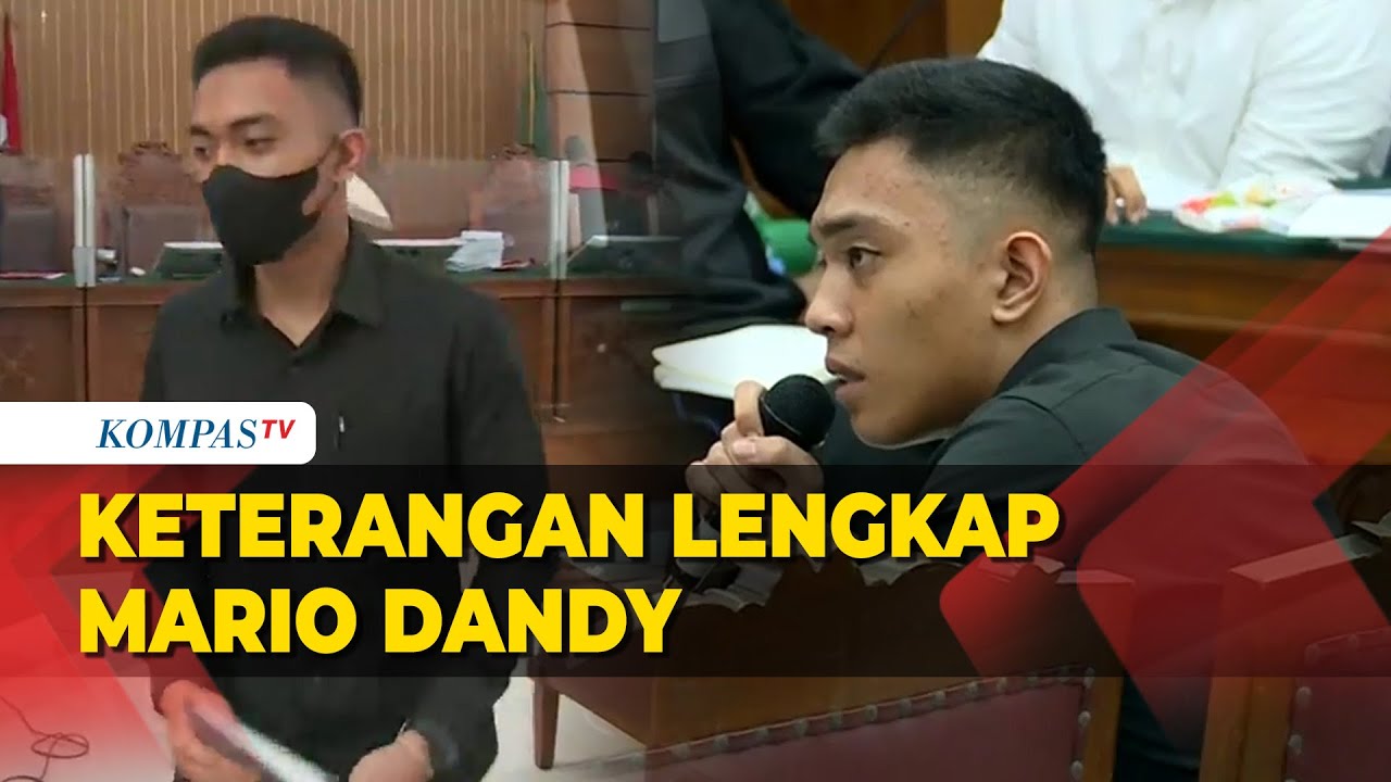 [FULL] Keterangan Mario Dandy, Ngaku Berbohong hingga Punya Pelat Palsu