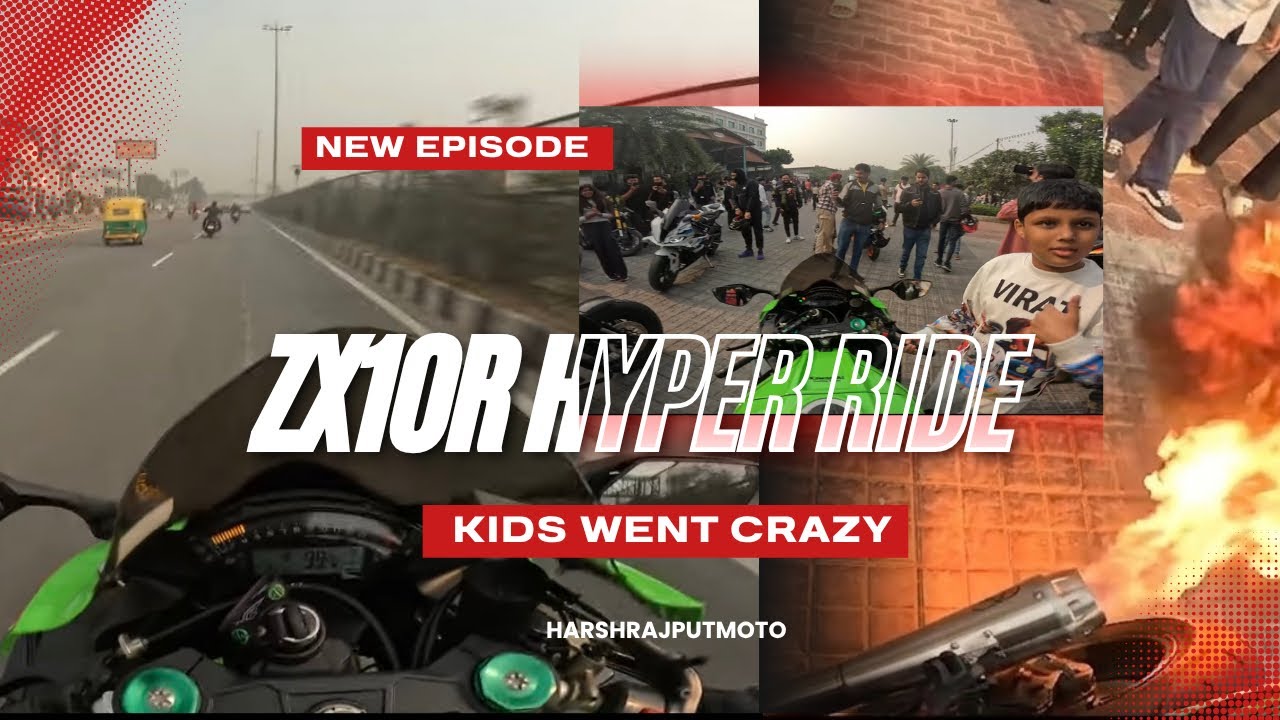 ZX10R POV Ride | Crowd Reaction & Kids Revving The Beast! 🔥 Kawasaki Ninja ZX10R HYPER RIDE 2025