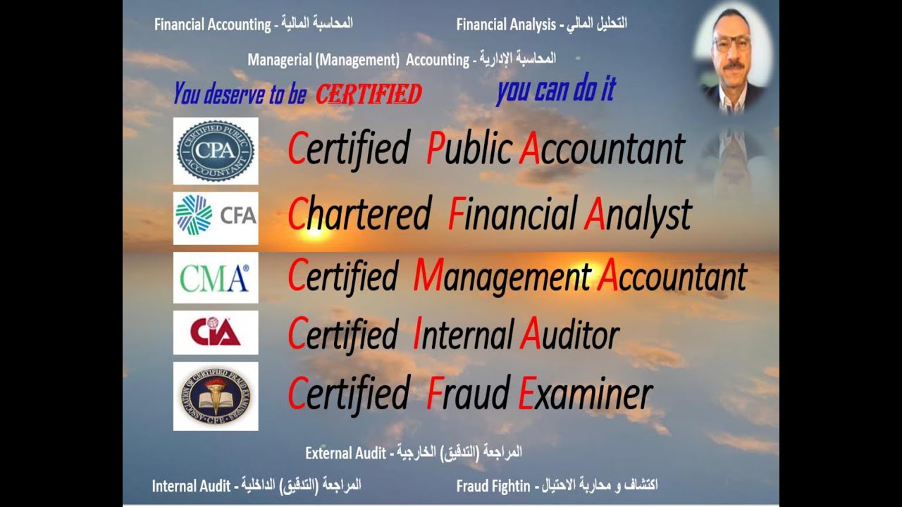 Comparison between CPA, CFA, CMA, CIA & CFE American professional certifications