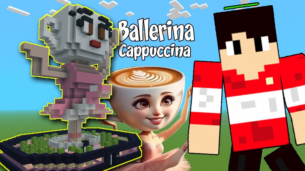 Ballerina Cappuccina SECURED BASE in MINECRAFT BUILD BATTLE!