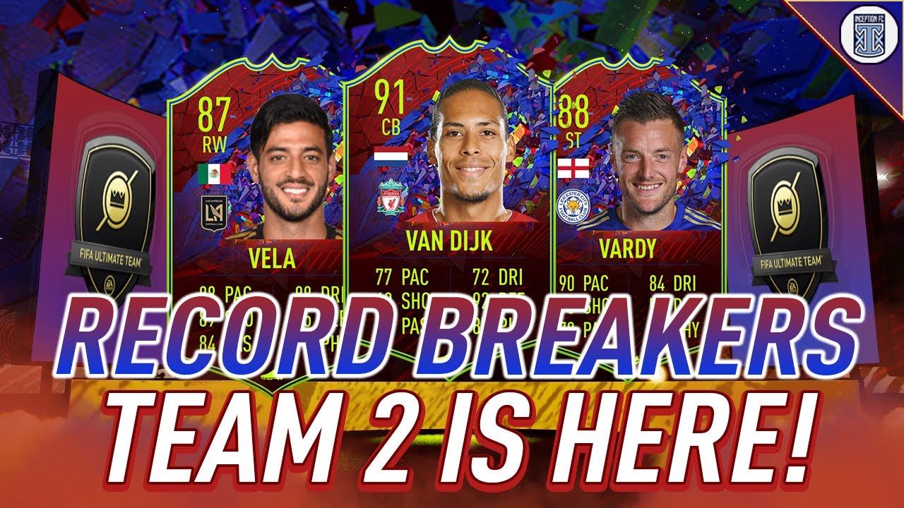 RECORD BREAKERS TEAM 2 IS HERE! NEW VAN DIJK, , VARDY, VELA, FABREGAS CARDS - FIFA 21 ULTIMATE TEAM