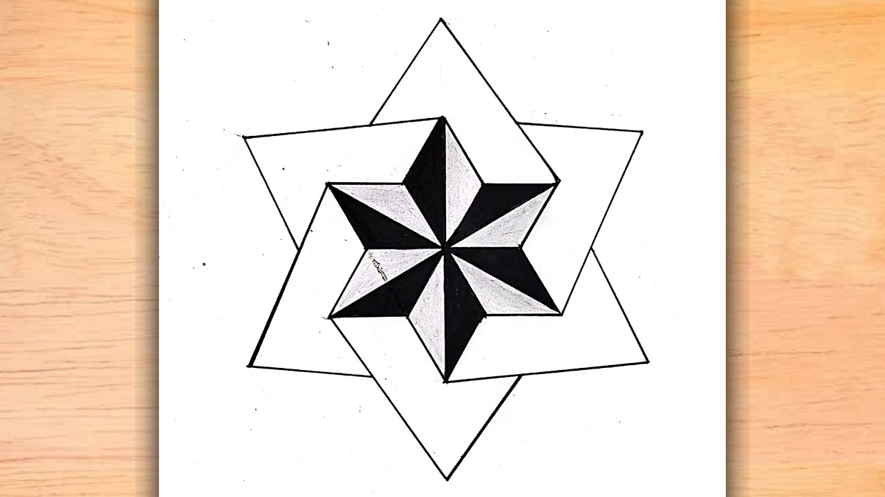 How to Draw a Rotating Star || A Perfect Geometric Drawing || Simple Geometric Design