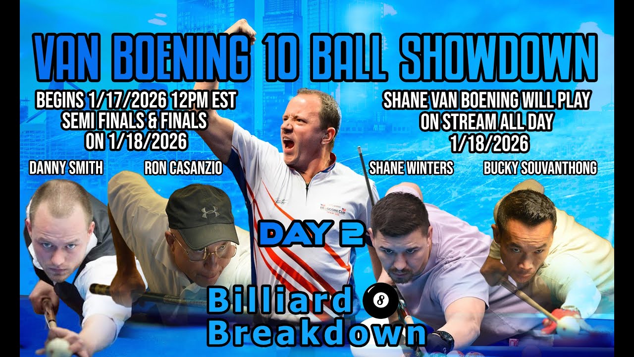 VAN BOENING 10 BALL SHOWDOWN Billiard Breakdown Rochester NY Tournament DAY 2