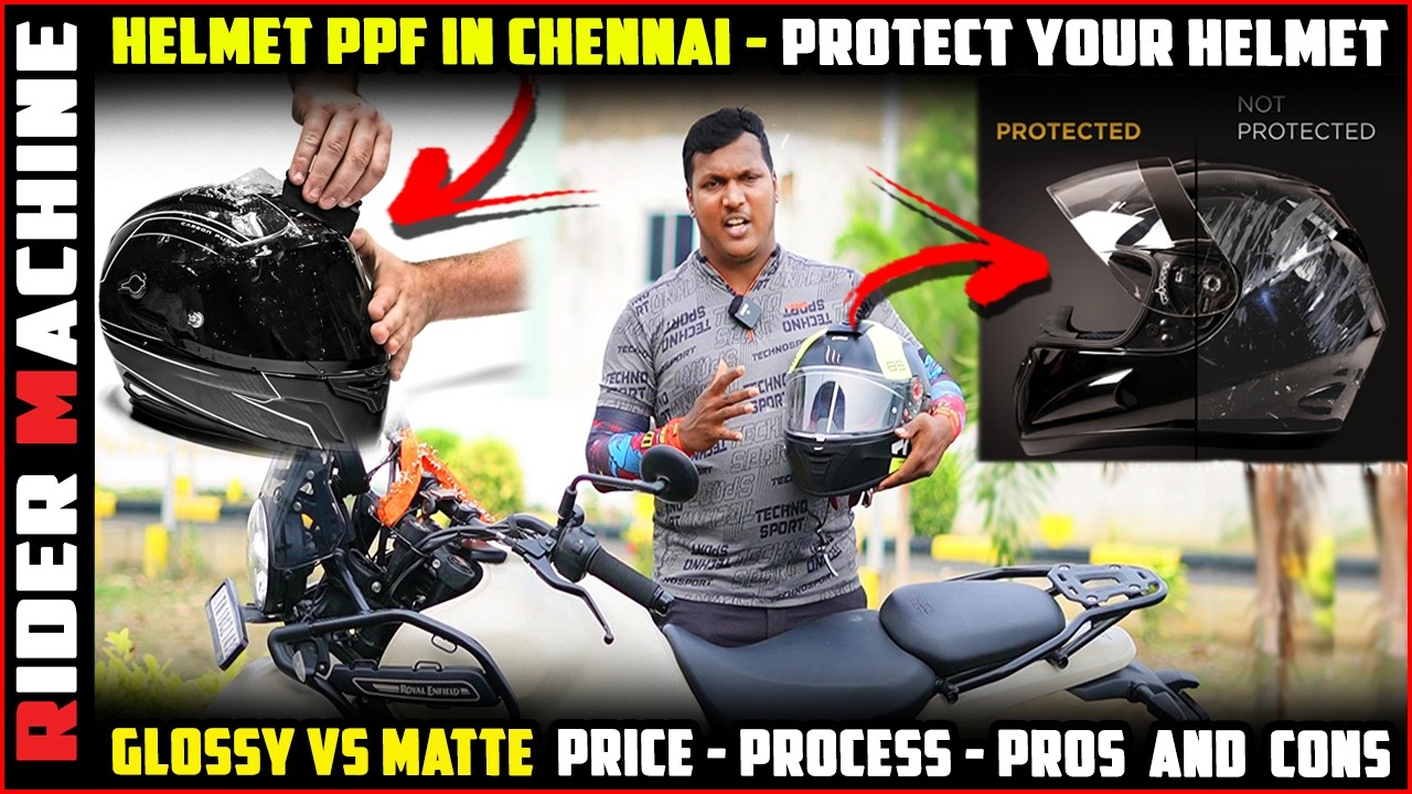Helmet PPF Tamil || Helmet PPF in Chennai || Helmet Paint Protection Film || Rider Machine