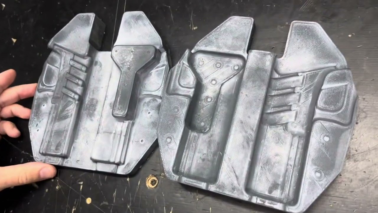 3D Printed PETG molds for kydex holster making