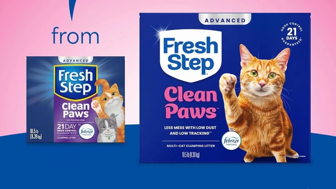 🧼🐾 Fresh Step Clean Paws Multi-Cat Clumping Litter – Long-Lasting Freshness with Febreze!
