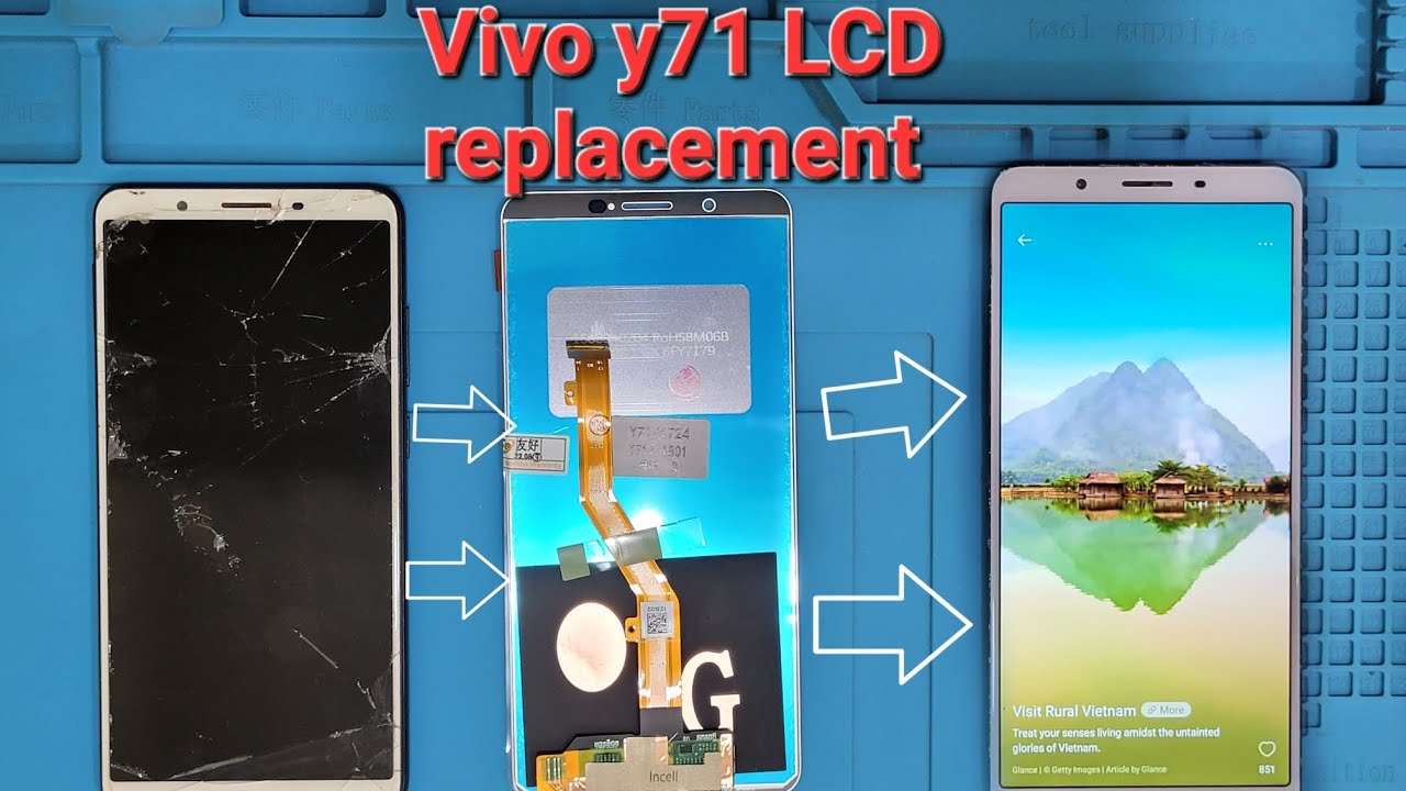 Vivo Y71 Lcd replacement. vivo y71 Display restoration. Vivo y71 teardown.