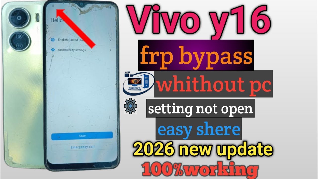 Vivo y16 Frpbypass#2026 new update trick #google account 🔐🔐 remove #tactnologe#frp bypass new update