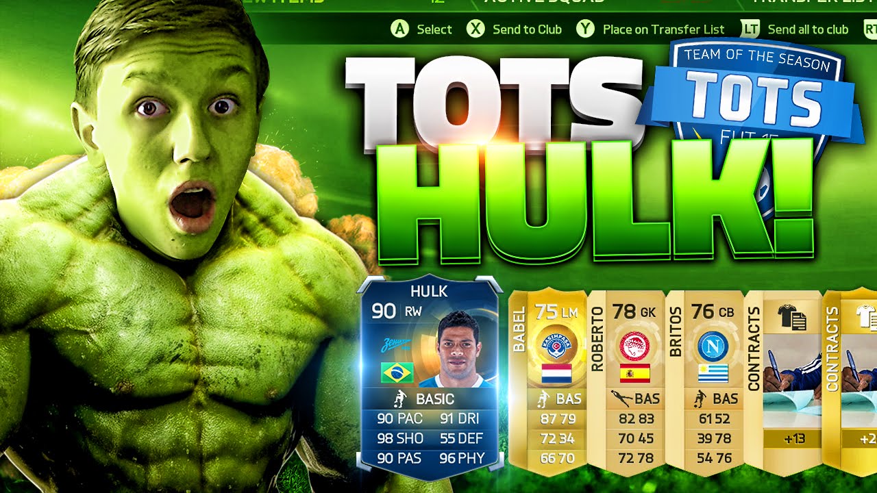 TOTS HULK!!! I PACKED 2 TOTS!! FIFA 15 PACK OPENING #TOTS
